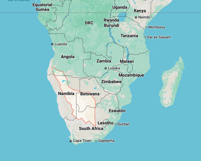 KALAHARI DESERT MAP KALAHARI DESERT MAP